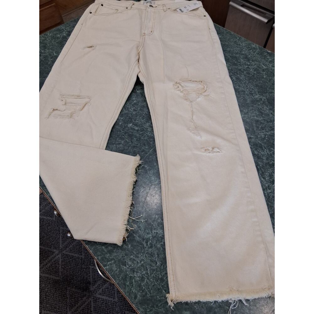 BDG Urban Outfitters Cowboy Jeans 34x30 Baggy Skater Grunge Raw Hem Distress NWT